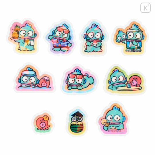 Japan Sanrio Original Hologram Sticker - Hangyodon : Summer Soda - 2