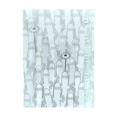 Japan Moomin 5 Pockets A4 Clear File - Hattifatteners : Summer White