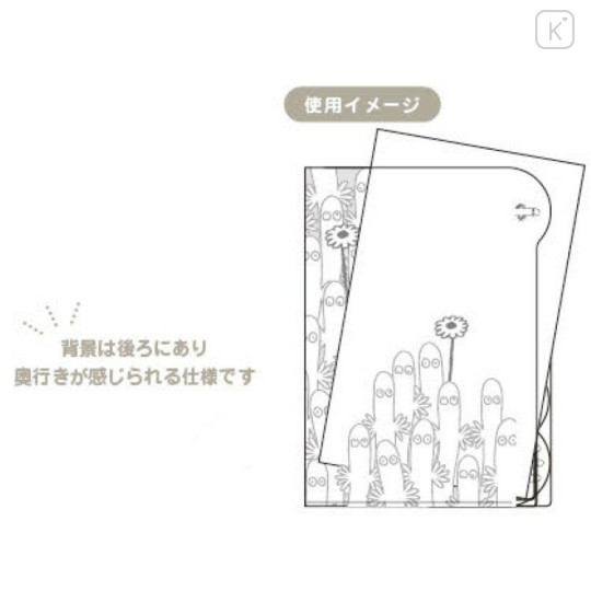 Japan Moomin 5 Pockets A4 Clear File - Hattifatteners : Summer White - 3