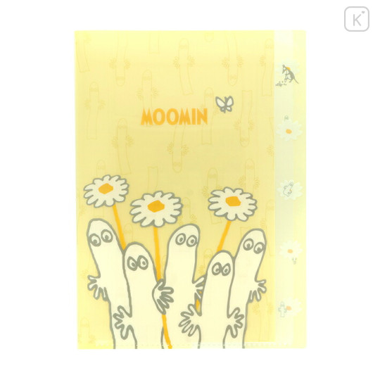 Japan Moomin 5 Pockets A4 Clear File - Hattifatteners : Summer Flower Margaret - 1
