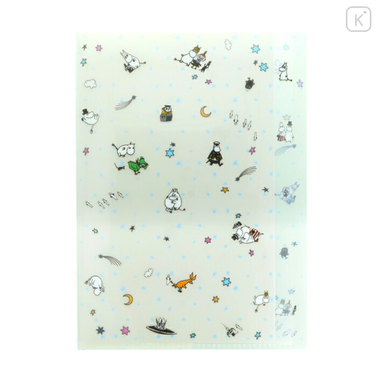 Japan Moomin 5 Pockets A4 Clear File - Characters Beige - 1