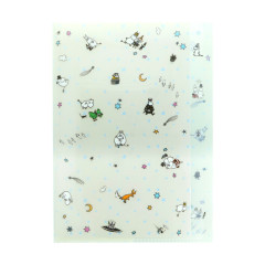 Japan Moomin 5 Pockets A4 Clear File - Characters Beige