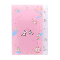 Japan Moomin 5 Pockets A4 Clear File - Moomintroll : Love Light Pink - 1