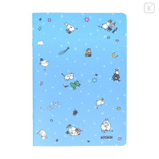 Japan Moomin A5 Notebook - Moomin : Characters Blue - 1