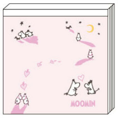 Japan Moomin Square Memo - Moomintroll : Love Light Pink