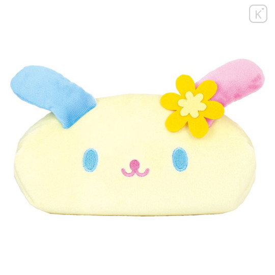 Japan Sanrio Fluffy Plush Pen Case - Usahana : Face - 1