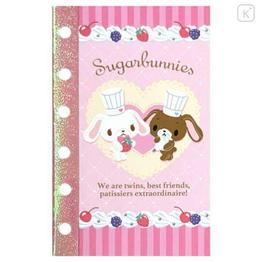Japan Sanrio 6 Hole Sticker Notebook - Sugarbunnies : Patissers Pink - 1