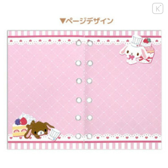 Japan Sanrio 6 Hole Sticker Notebook - Sugarbunnies : Patissers Pink - 3