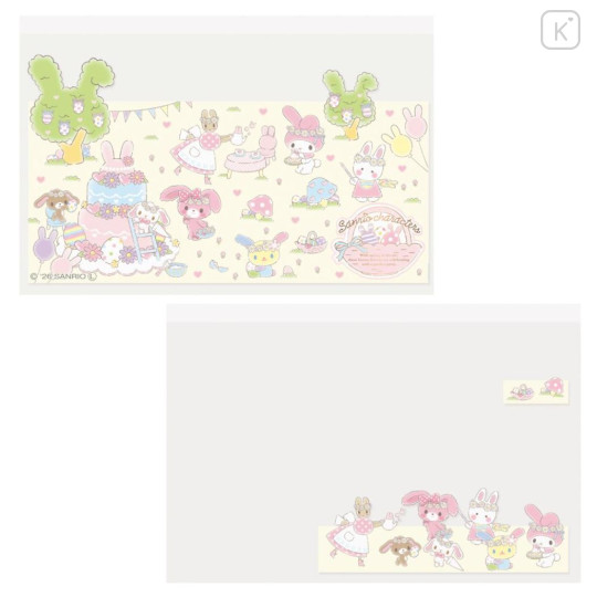 Japan Sanrio Clear Pass Case Card Sleeve Set - Characters Easter Rabbit Bunny Party - 1