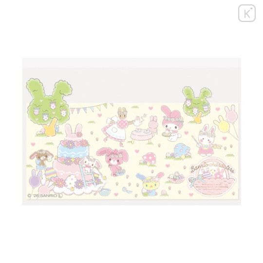Japan Sanrio Clear Pass Case Card Sleeve Set - Characters Easter Rabbit Bunny Party - 3