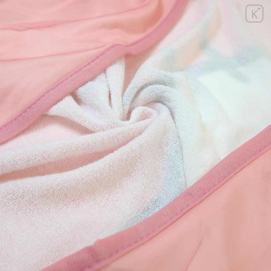 Japan Sanrio Cooling Lap Blanket with Pocket - Hello Kitty & Hello Mimmy : Cherry Pink - 2