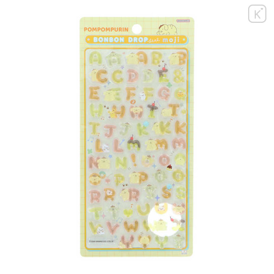 Japan Sanrio Bonbon Drop Seal 3D Sticker - Pompompurin : Moji - 1