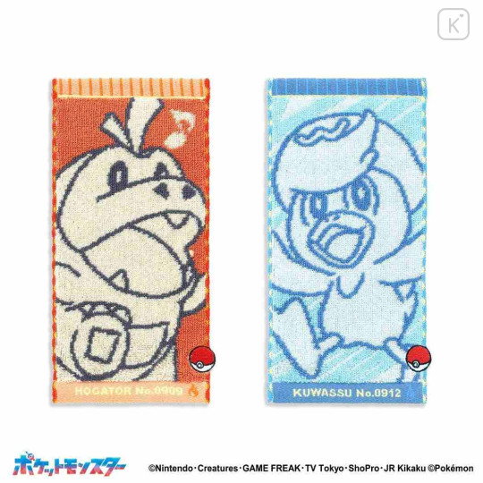 Japan Pokemon Fluffy Half Handkerchief Set - Fuecoco & Quaxly - 1