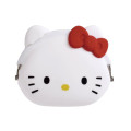 Japan Sanrio Mimi Pochi Pouch - Hello Kitty : White - 1