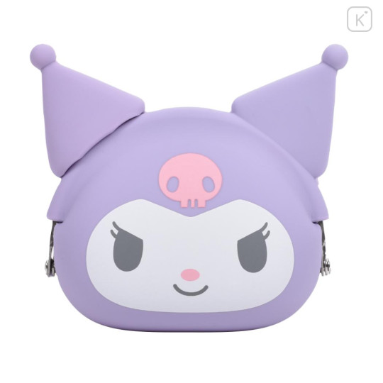 Japan Sanrio Mimi Pochi Pouch - Kuromi : Purple - 1