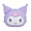 Japan Sanrio Mimi Pochi Pouch - Kuromi : Purple - 1