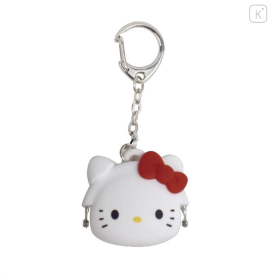 Japan Sanrio Mimi Pochi Bit Keychain - Hello Kitty : White - 1