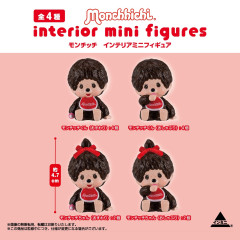 Japan Monchhichi Interior Mini Figures Full Set - Monchhichi-chan & Monchhichi-kun