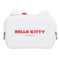 Japan Sanrio mimi DO-MO Silicone Pouch - Hello Kitty : White - 2