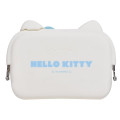 Japan Sanrio mimi DO-MO Silicone Pouch - Hello Kitty : Light Blue - 2