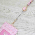 Japan Sanrio Pass Case Card Holder & Reel - My Melody : Leopard Bear Pink - 5