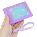 Japan Sanrio Pass Case Card Holder & Reel - Kuromi : Leopard Bear Purple - 2