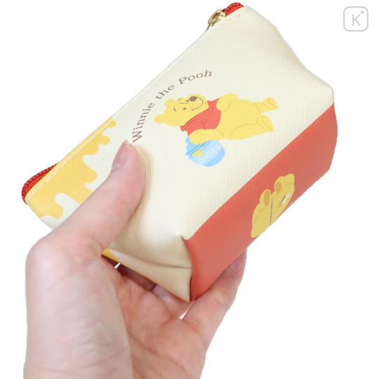 Japan Disney Triangular Mini Pouch - Pooh : Hunny Bee - 2