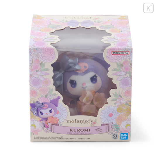 Japan Sanrio Miniature Figure - Kuromi : Mofamofy Flower Bouquet Flocked Purple - 3