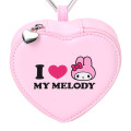 Japan Sanrio Original Fluffy Plush Mini Pouch with Carabiner - My Melody : I Love Sanrio Characters - 2