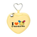 Japan Sanrio Original Fluffy Plush Mini Pouch with Carabiner - Usahana : I Love Sanrio Characters - 1