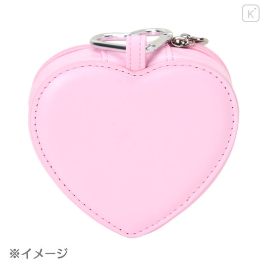 Japan Sanrio Original Fluffy Plush Mini Pouch with Carabiner - Usahana : I Love Sanrio Characters - 3