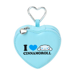 Japan Sanrio Original Fluffy Plush Mini Pouch with Carabiner - Cinnamoroll : I Love Sanrio Characters