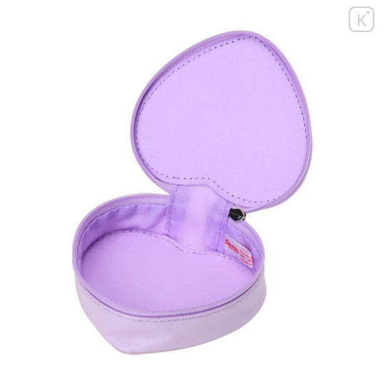 Japan Sanrio Original Fluffy Plush Mini Pouch with Carabiner - Kuromi : I Love Sanrio Characters - 4