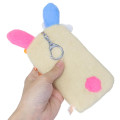 Japan Sanrio Soft Plush Photo Holder Card Case Keychain - Usahana : Summer Tan Sunburned Sunglasses - 2