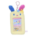 Japan Sanrio Soft Plush Photo Holder Card Case Keychain - Usahana : Summer - 1