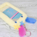 Japan Sanrio Soft Plush Photo Holder Card Case Keychain - Usahana : Summer - 3