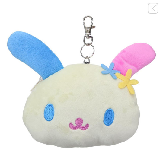 Japan Sanrio Face Pass Case Coin Case with Reel - Usahana : Summer - 1