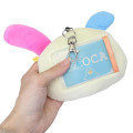 Japan Sanrio Face Pass Case Coin Case with Reel - Usahana : Summer - 2