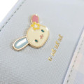 Japan Sanrio Mini Pouch & Pass Case Card Holder with Reel - Usahana : Light Blue Dangling Tail - 4