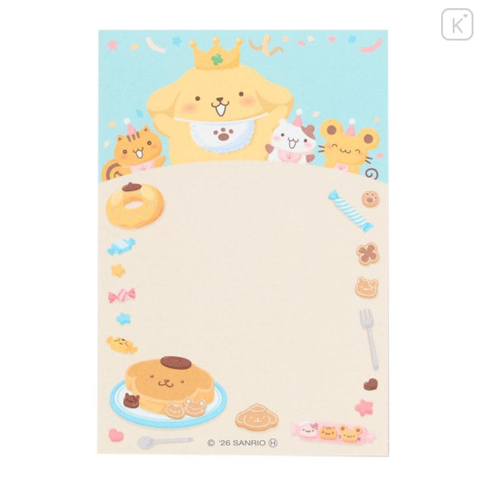 Japan Sanrio Flip Memo - Pompompurin : 30th Anniversary Friends - 4