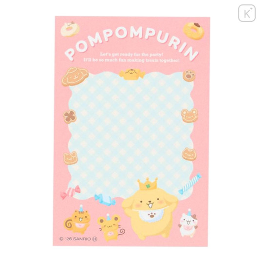 Japan Sanrio Flip Memo - Pompompurin : 30th Anniversary Friends - 5
