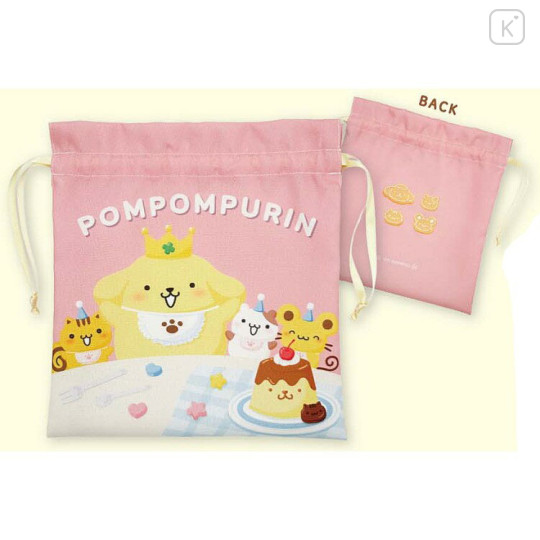 Japan Sanrio Drawstring Bag - Pompompurin : 30th Anniversary Friends - 2