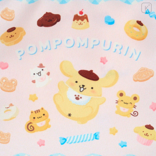 Japan Sanrio Drawstring Bag - Pompompurin : 30th Anniversary Friends Gingham - 3