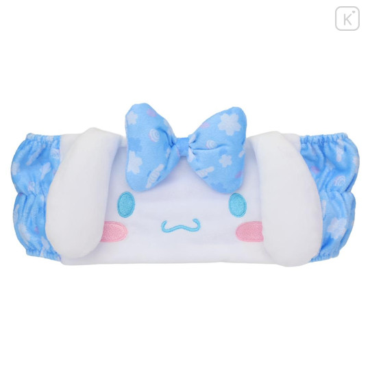 Japan Sanrio Spa Headband with Ears - Cinnamoroll : Sakura Ribbon Sky Blue - 1