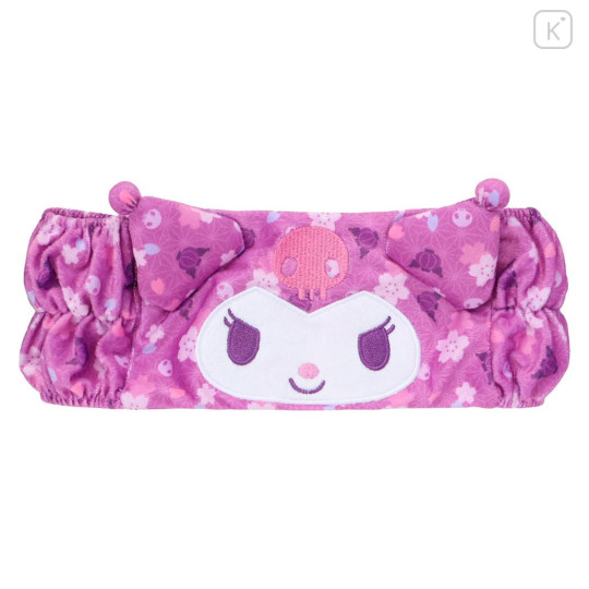 Japan Sanrio Spa Headband with Ears - Kuromi : Sakura Purple - 1