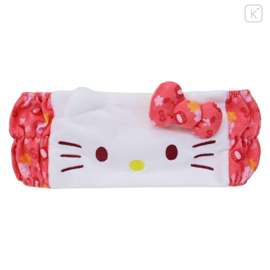 Japan Sanrio Spa Headband with Ears - Hello Kitty : Sakura Red - 1