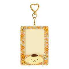 Japan Sanrio Original Trading Card Holder - Pompompurin : Enjoy Idol Sparkling Stones