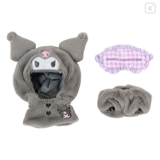 Japan Sanrio Original Plush Costume - Kuromi : Enjoy Idol Cape & Pant & Eye Mask - 2
