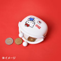 Japan Sanrio Pochi Silicone Mini Accessory Clasp Pouch - Hello Kitty : White - 4