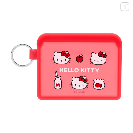Japan Sanrio Flappo Pouch - Hello Kitty : Funny Face Red - 1